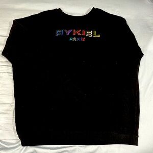 Slightly oversized, black crewneck by Sonia Rykiel, Paris
